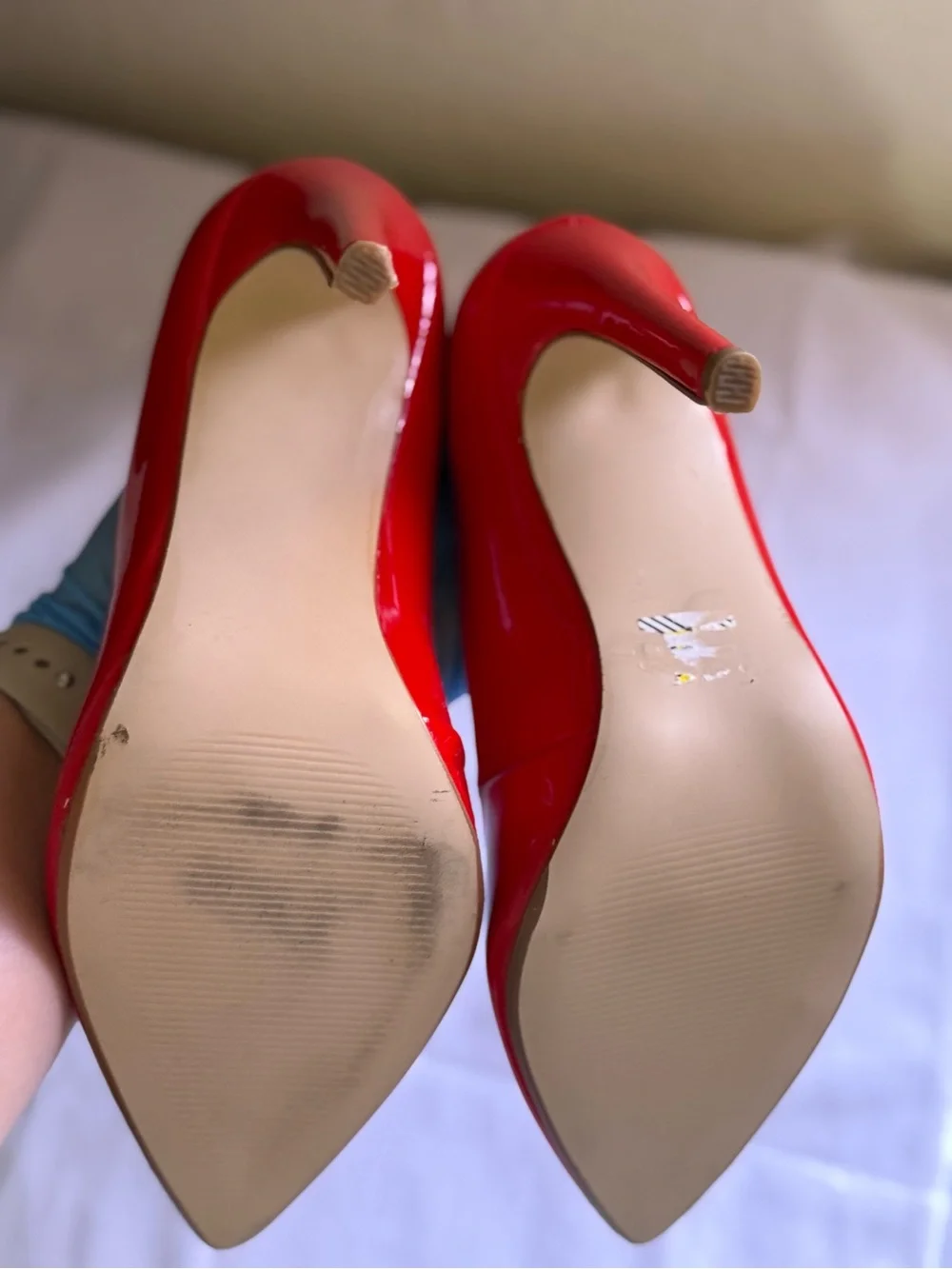 Red Patent Pointed-Toe Stiletto Pumps - Women Shoes